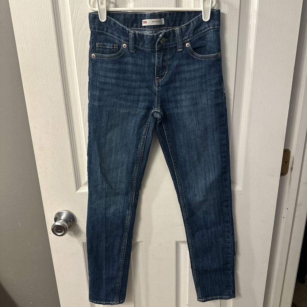 Girls Levi Boyfriend Blue Jeans